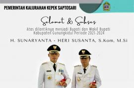 SELAMAT DAN SUKSES BUPATI DAN WAKIL BUPATI GUNUNGKIDUL 2021 - 2024